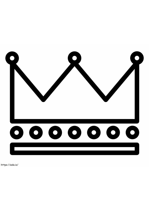 Eenvoudige koningskroon kleurplaat