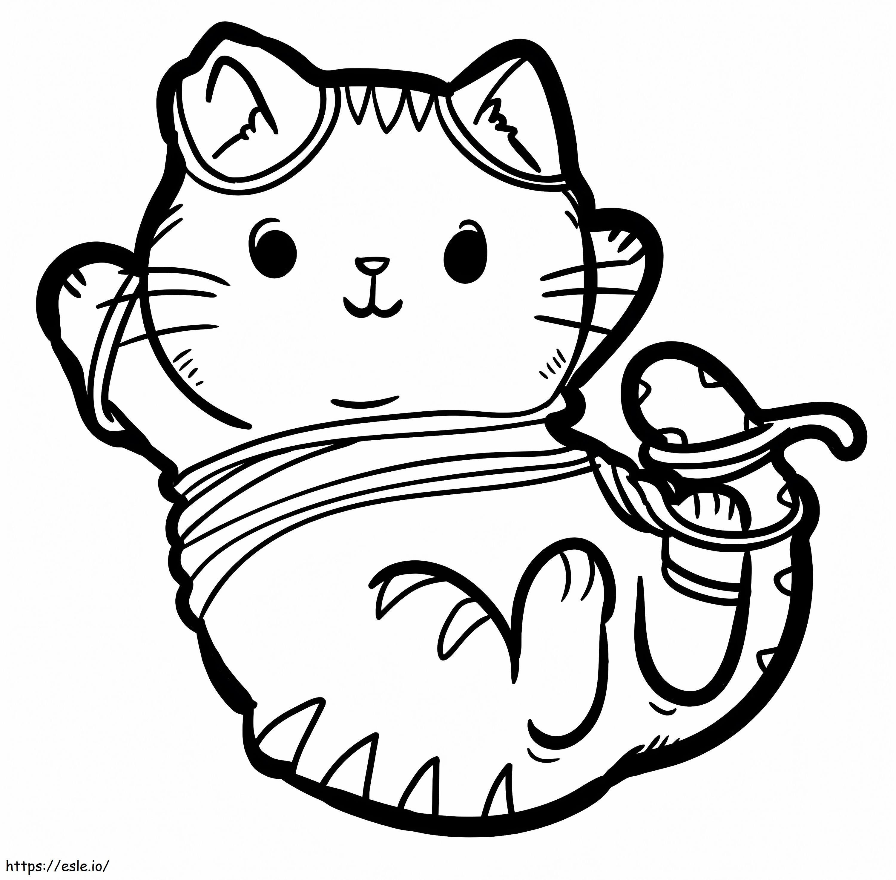 Naughty Kitten coloring page