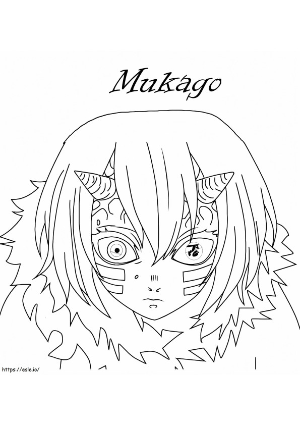 Mukago From Demon Slayer coloring page