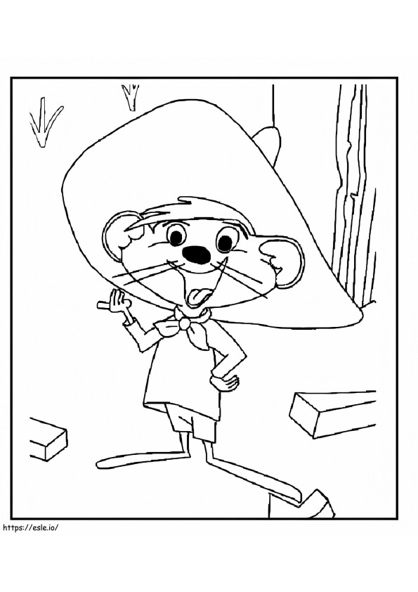 Free Printable Speedy Gonzales coloring page