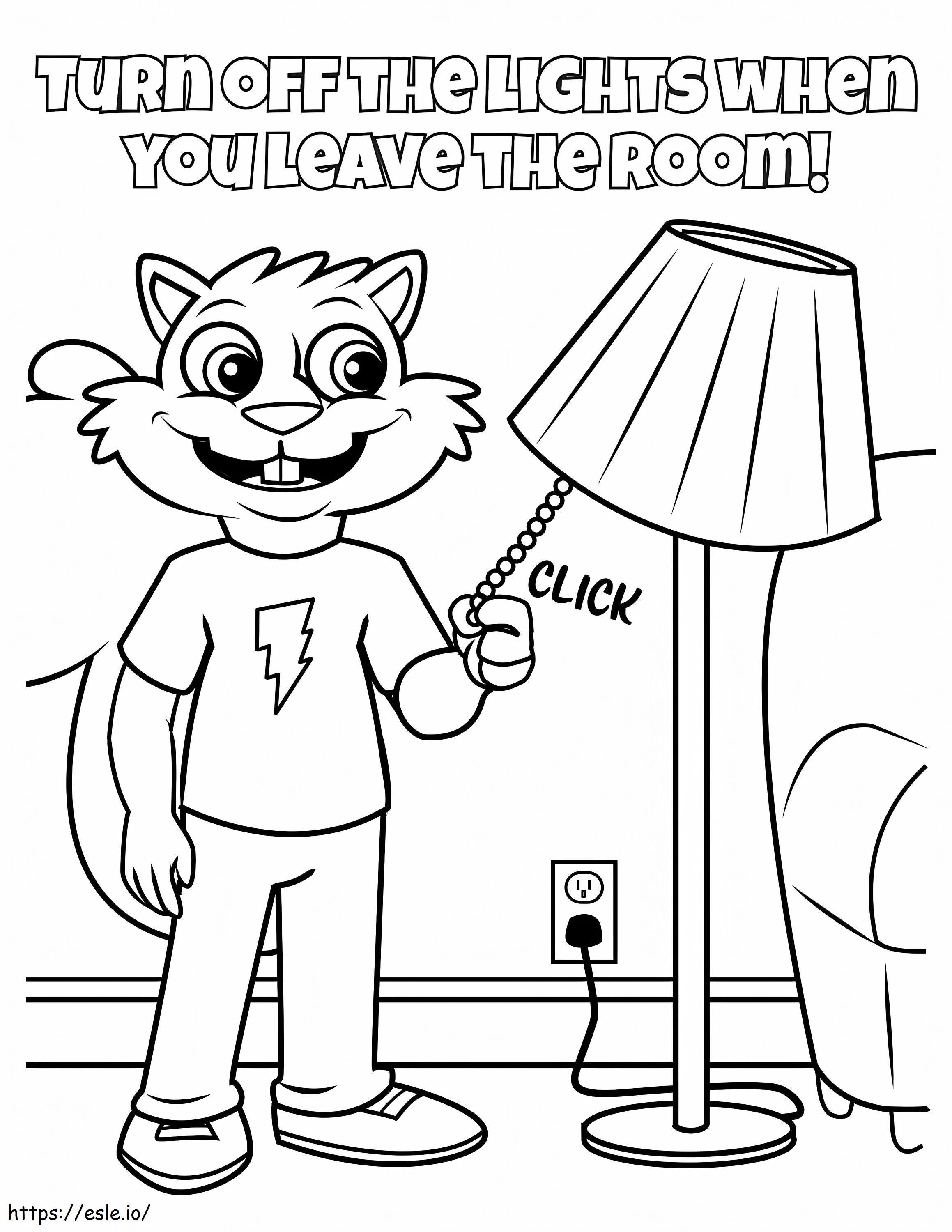 Turn Off The Lights coloring page