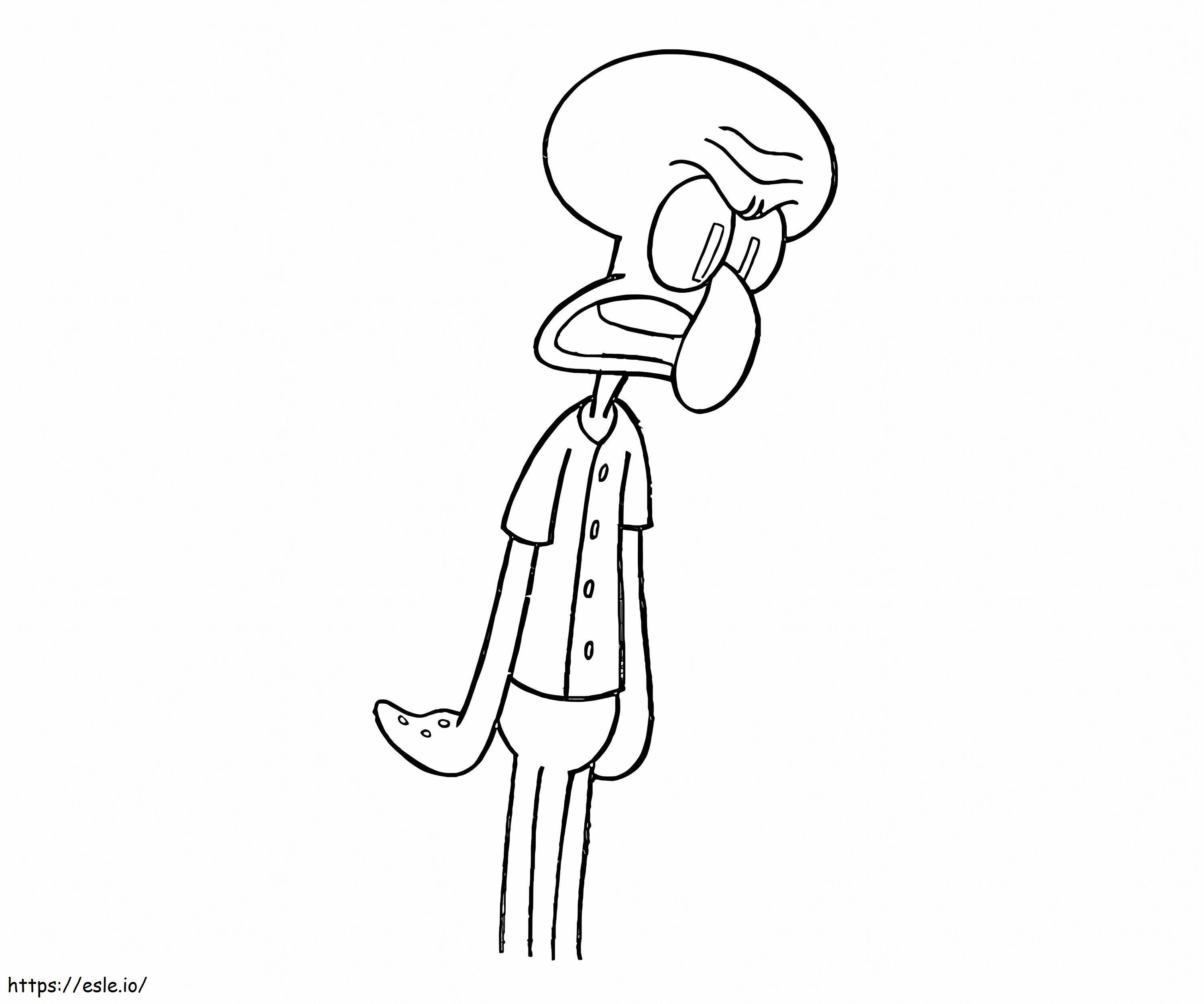 Squidward Is Angry coloring page
