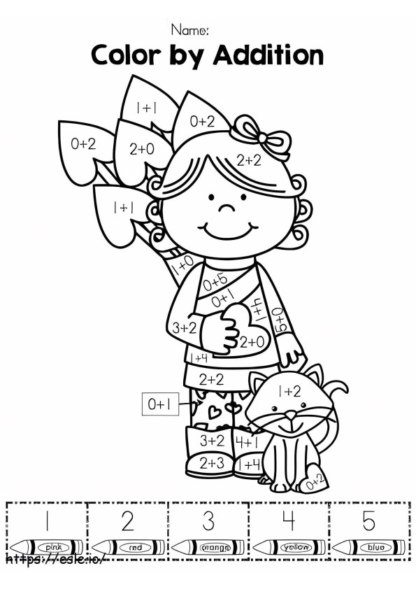 Color By Addition Number coloring page
