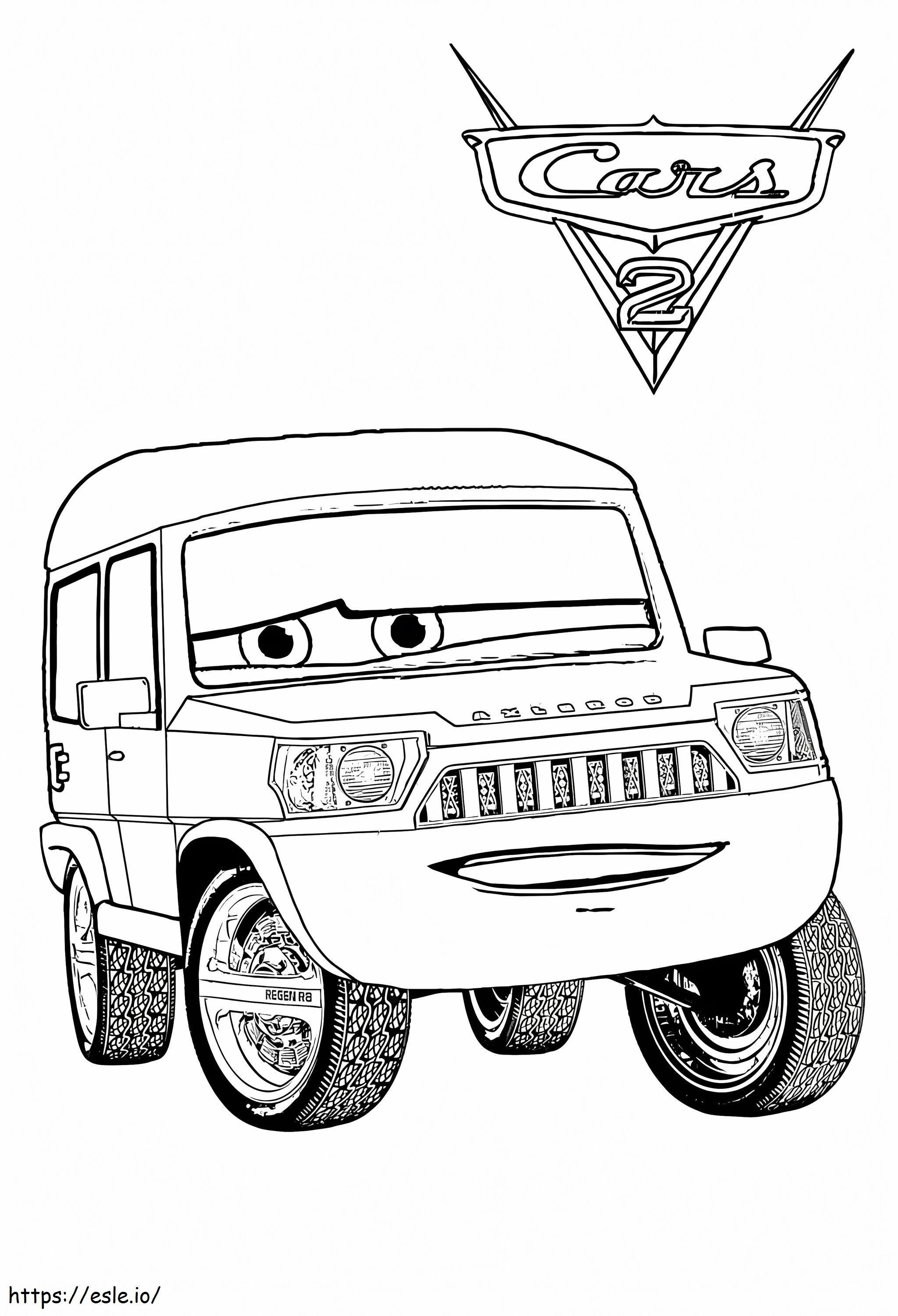 Car Character coloring page