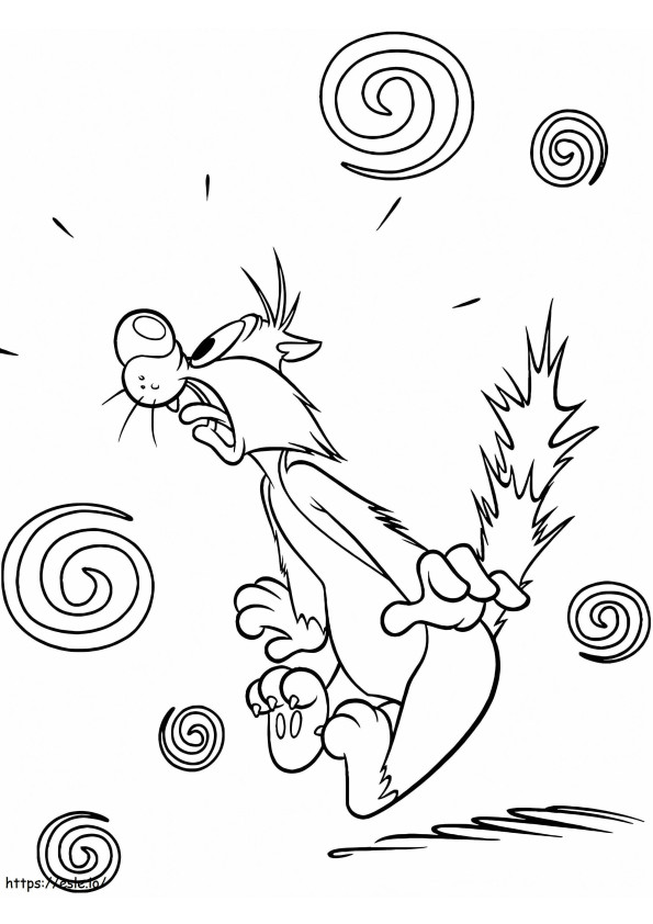 Sylvester Scary coloring page
