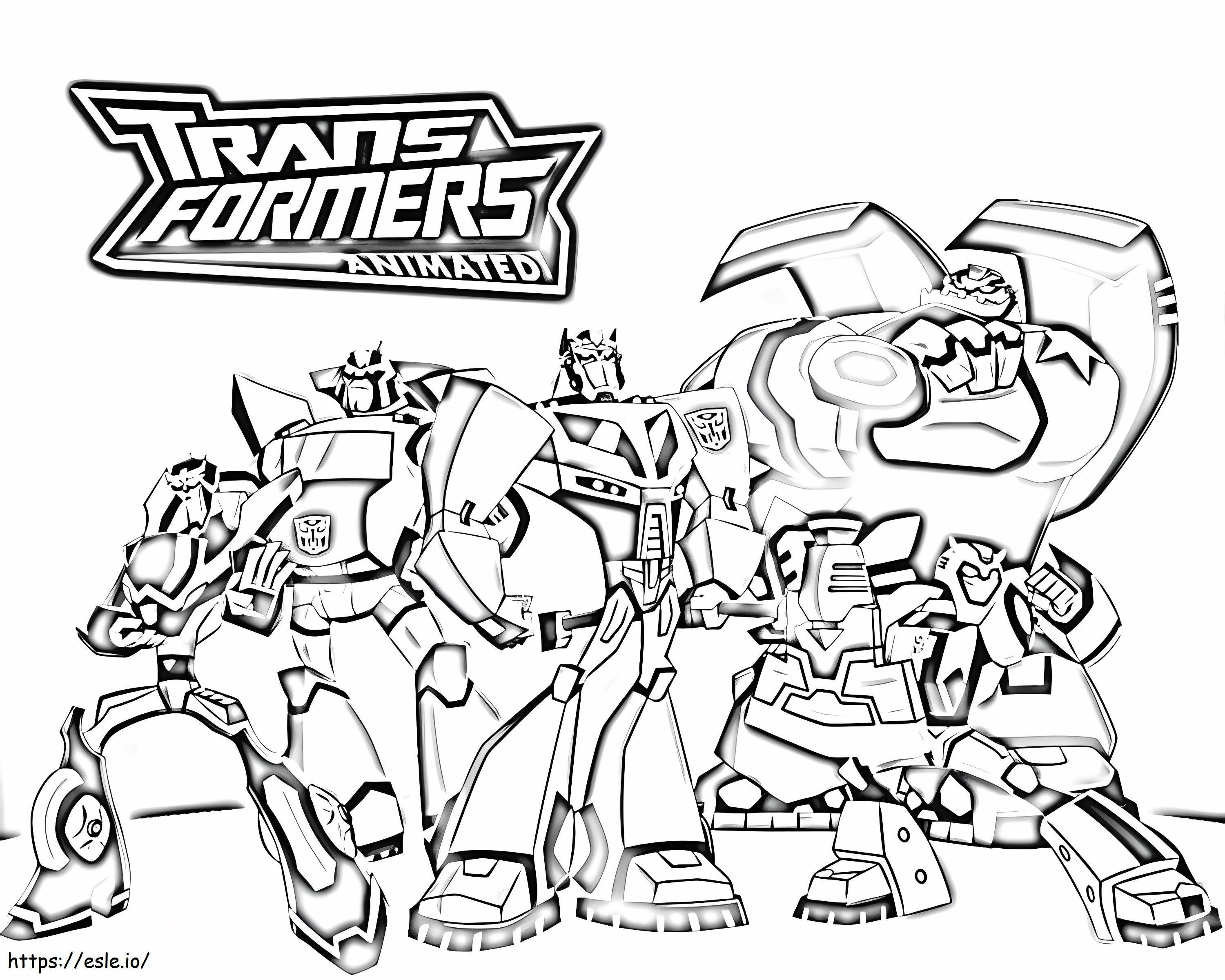 Transformers animate de colorat