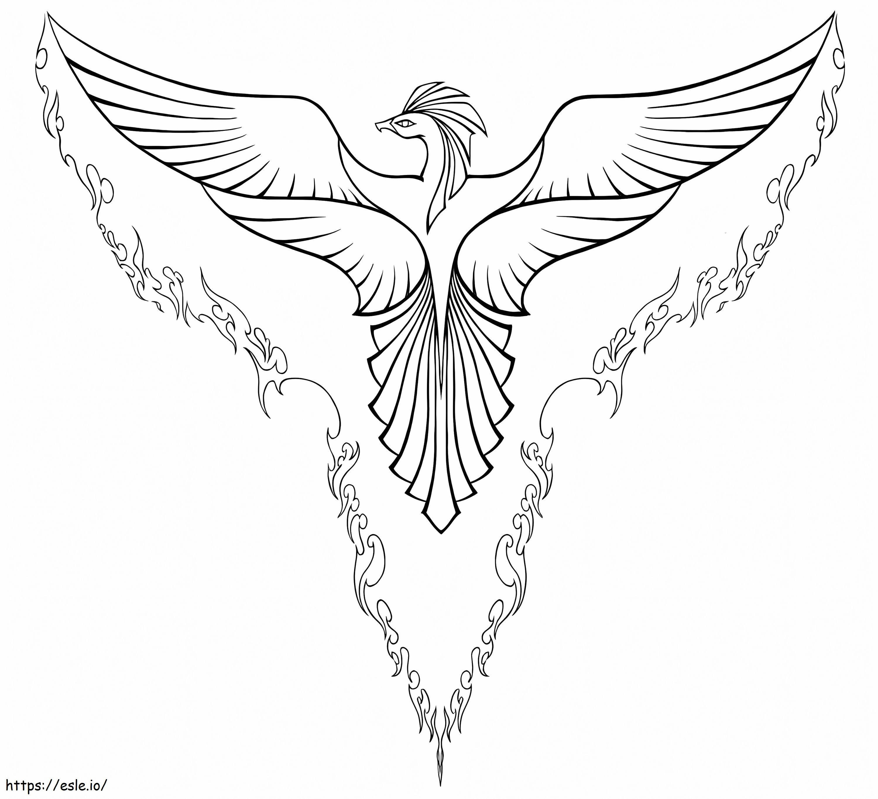 Phoenix Is On Fire coloring page