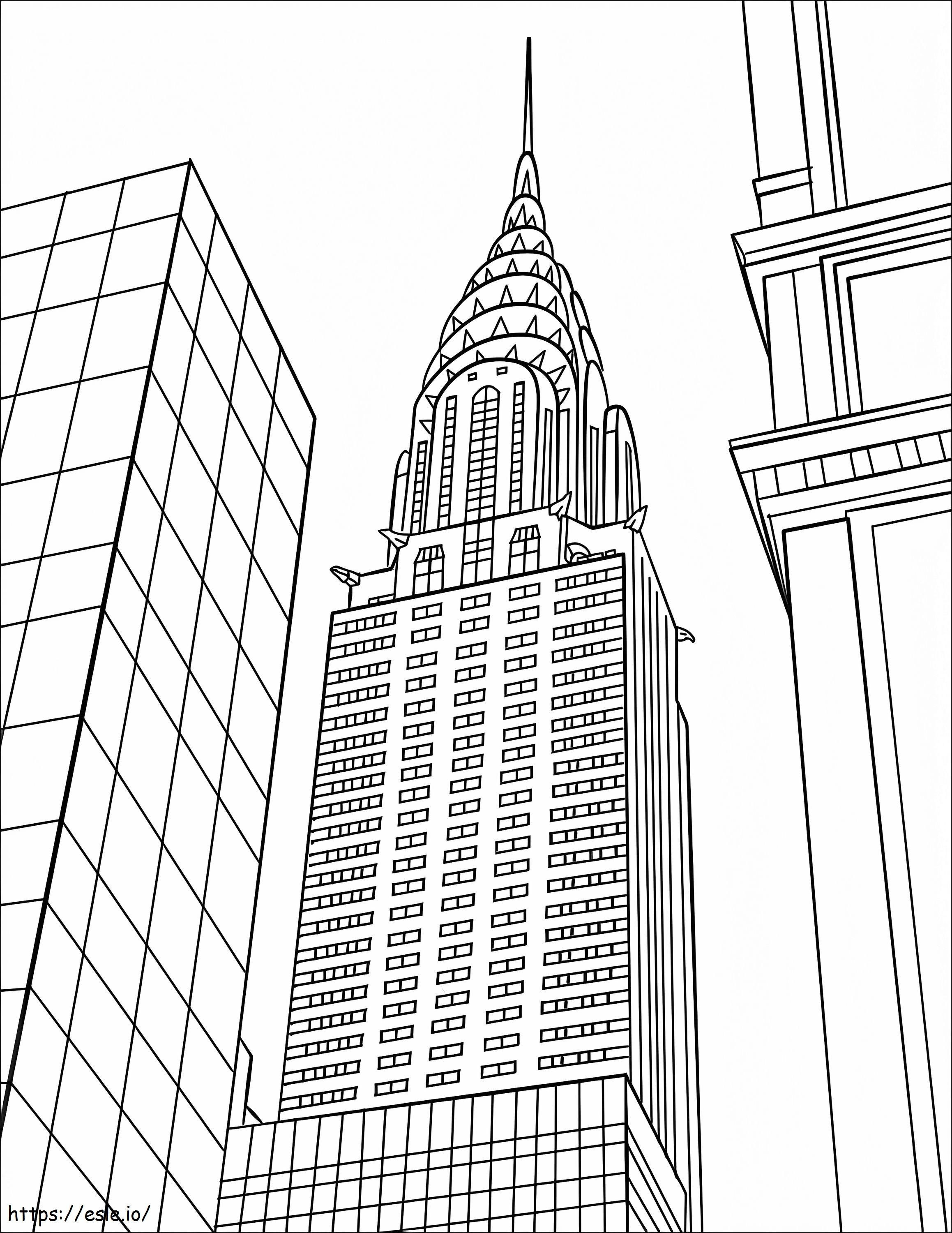 Chrysler Building coloring page
