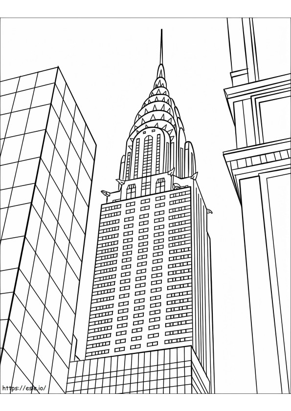Chrysler Building coloring page