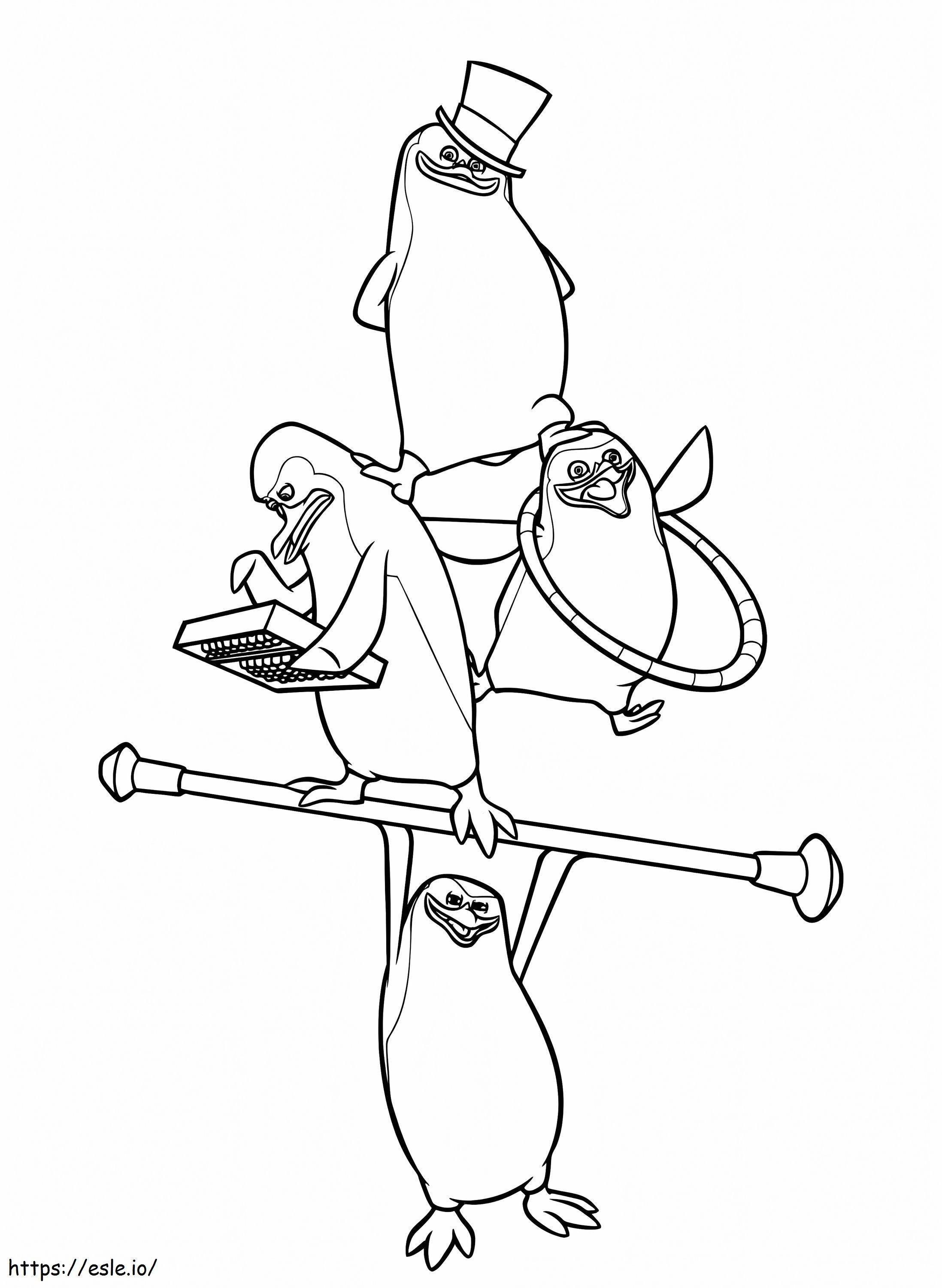 Penguins Of Madagascar To Color coloring page