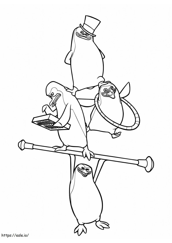 Penguins Of Madagascar To Color coloring page