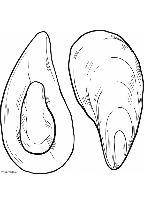 Mussels coloring page