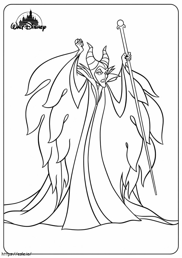 Maleficent Angry coloring page