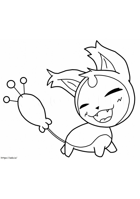 Coloriage Pokémon Skitty drôle à imprimer dessin