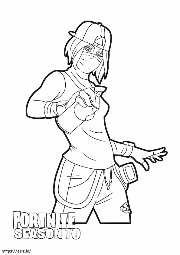 Tilted Technique In Fortnite coloring page