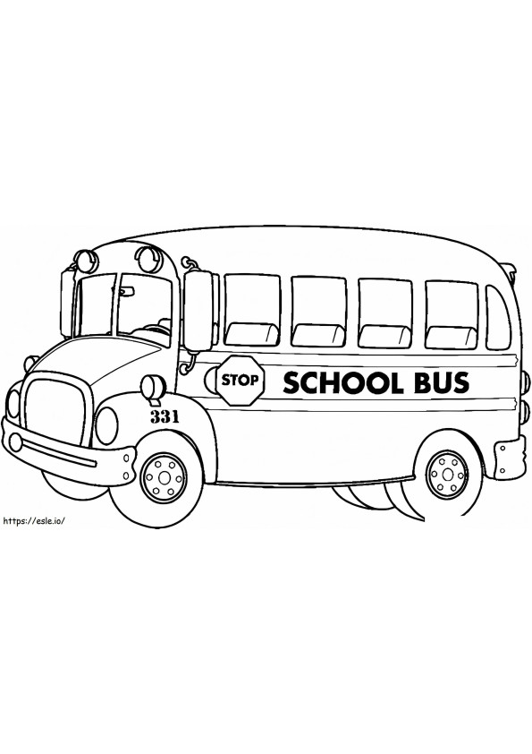 Ônibus escolar normal para colorir