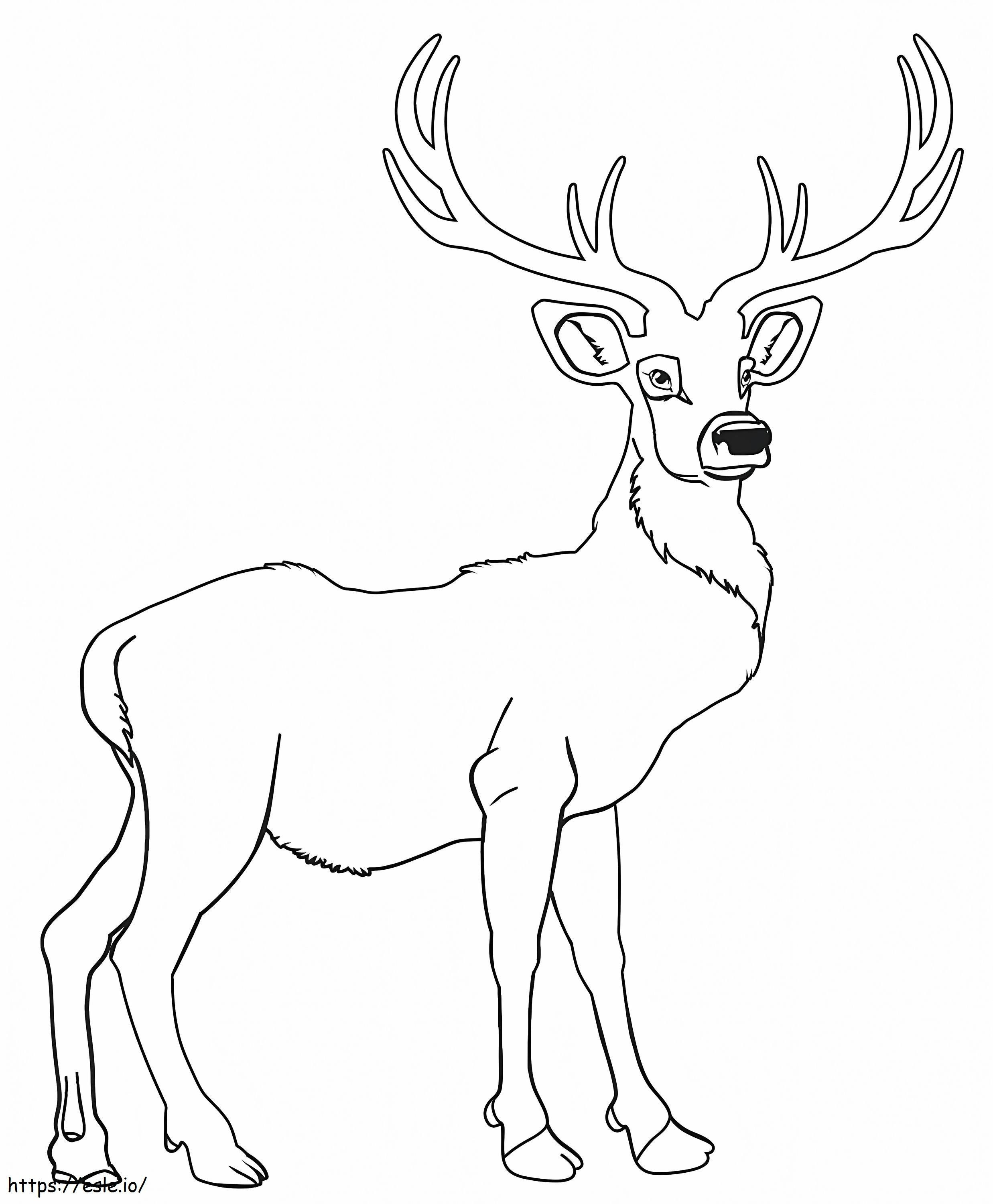 Täydellinen Deer värityskuva