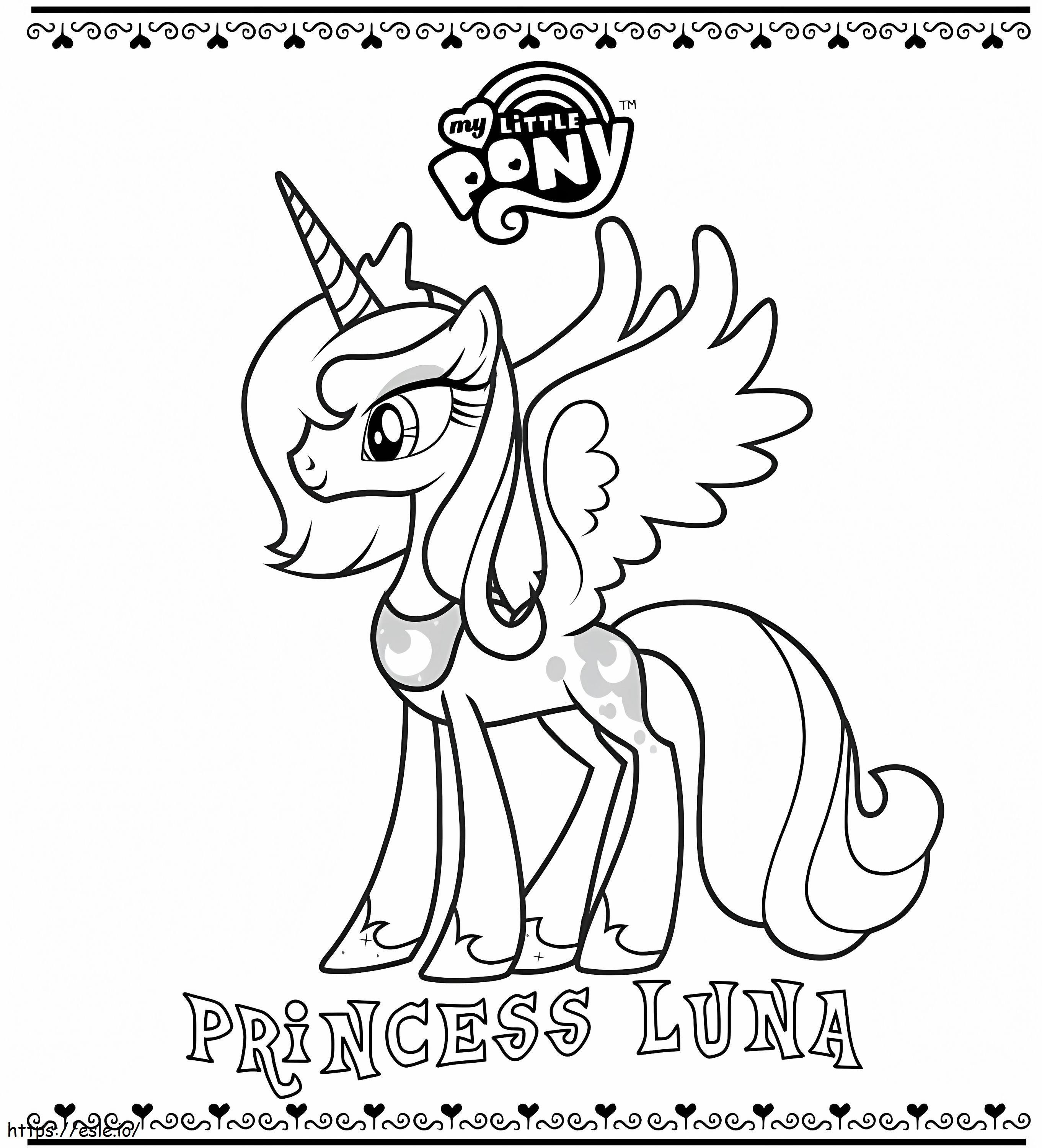 Säteilevä prinsessa Luna värityskuva
