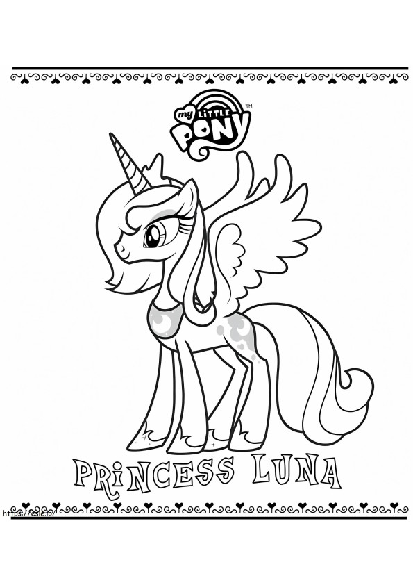 La radiosa principessa Luna da colorare