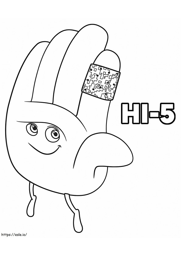 Coloriage HI 5 dans le film Emoji à imprimer dessin
