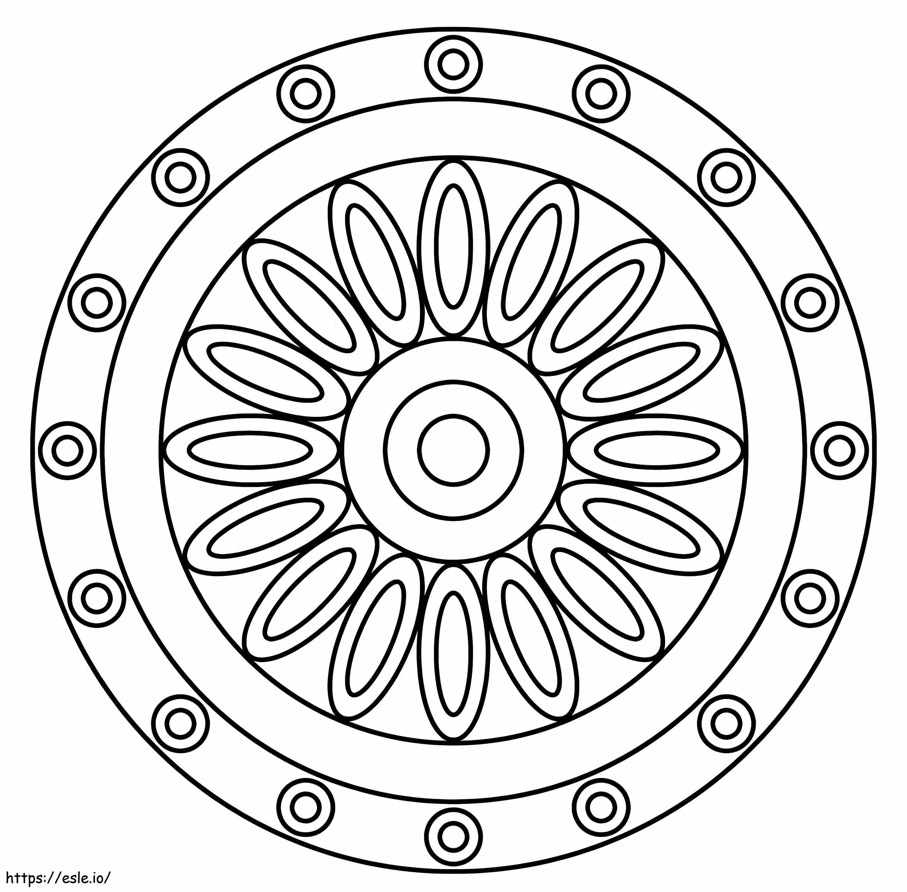 Coloriage Mandala de fleurs imprimable à imprimer dessin
