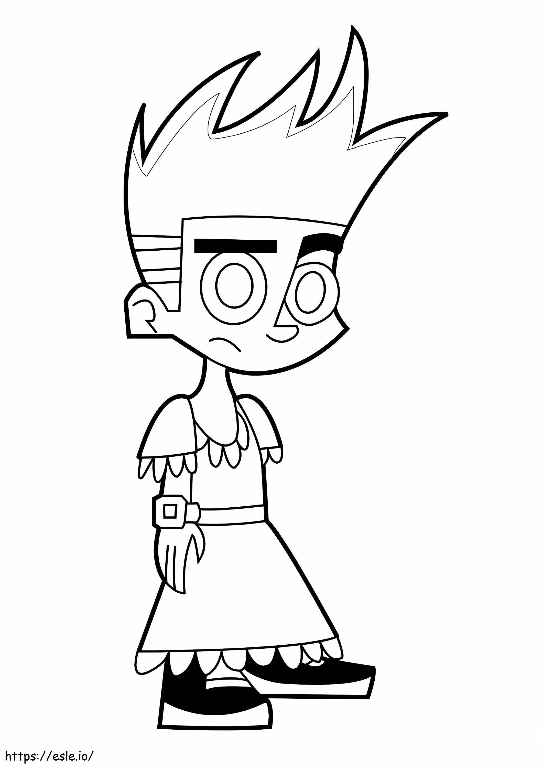 Lovely Johnny Test coloring page