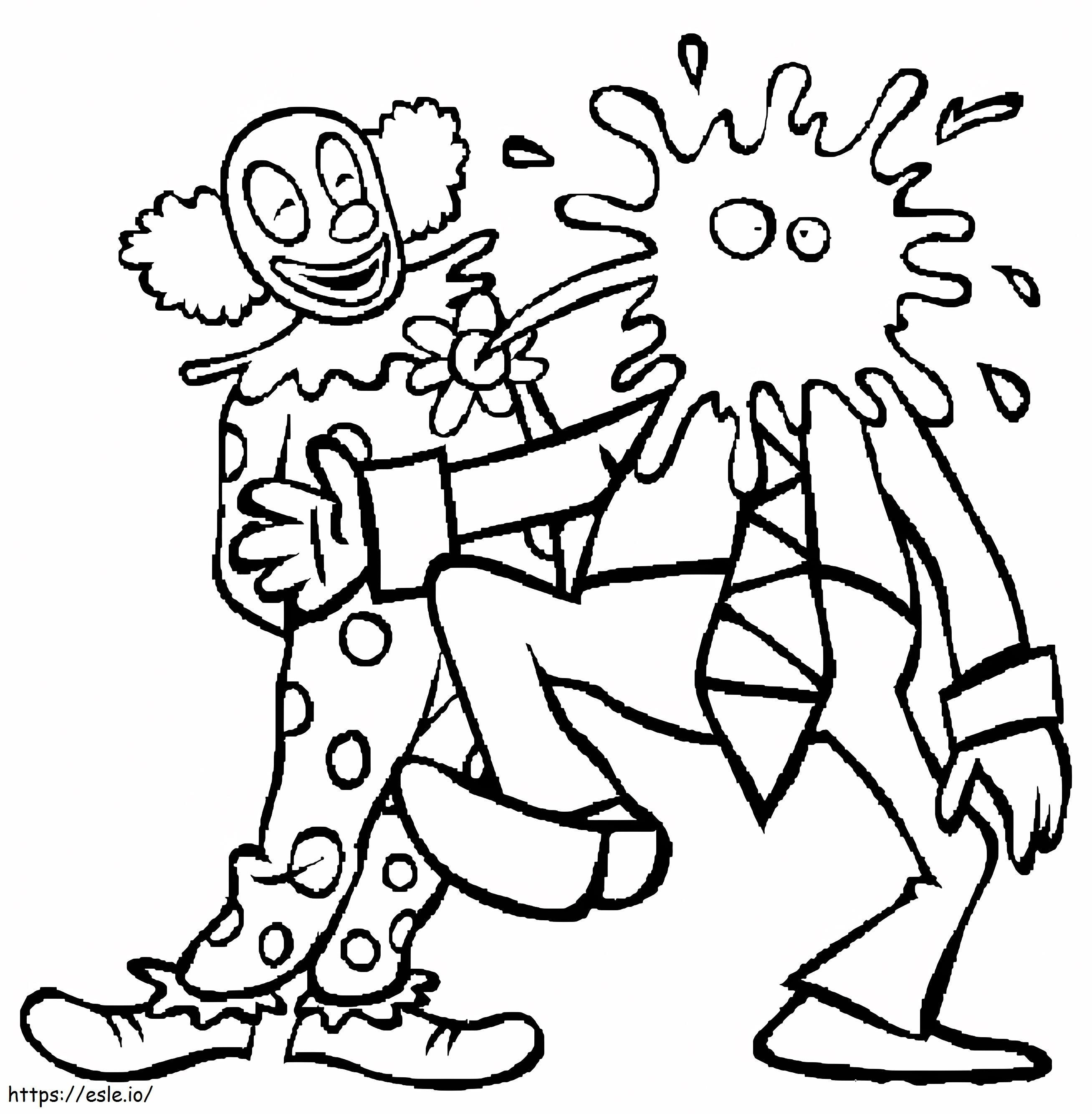 Troll Clown coloring page