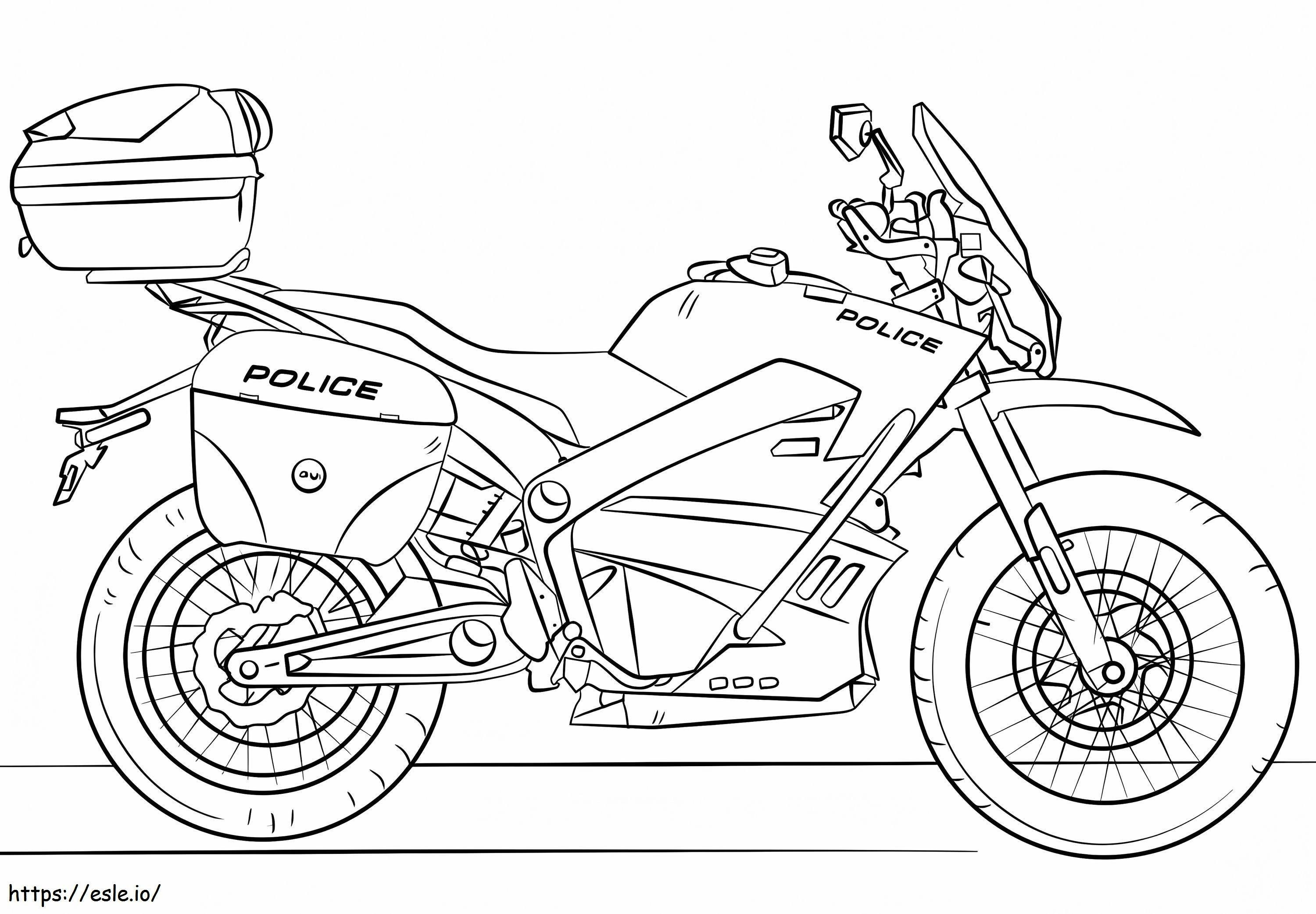 Motocicleta policial 1024X711 para colorir
