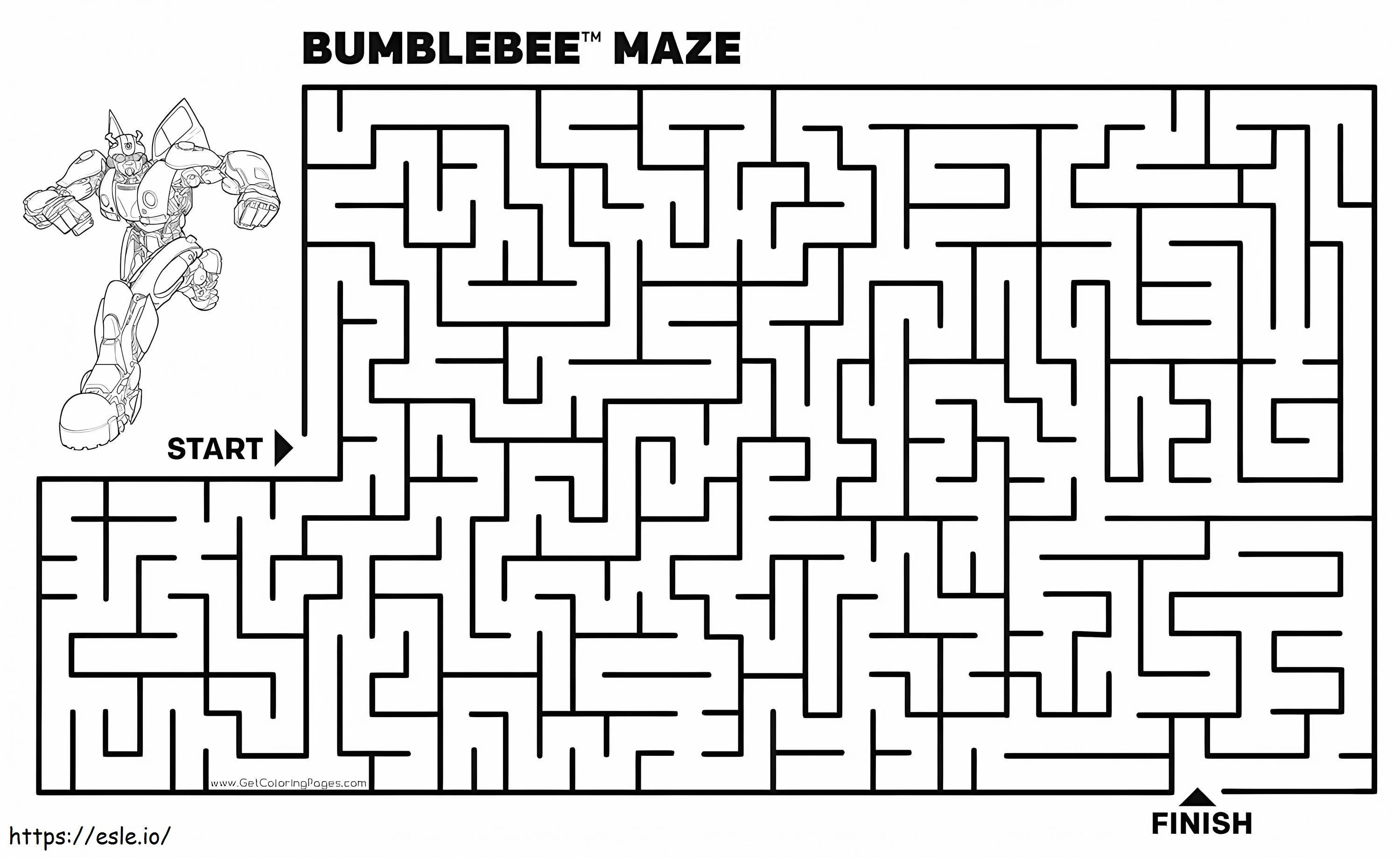 Bumblebee Maze coloring page