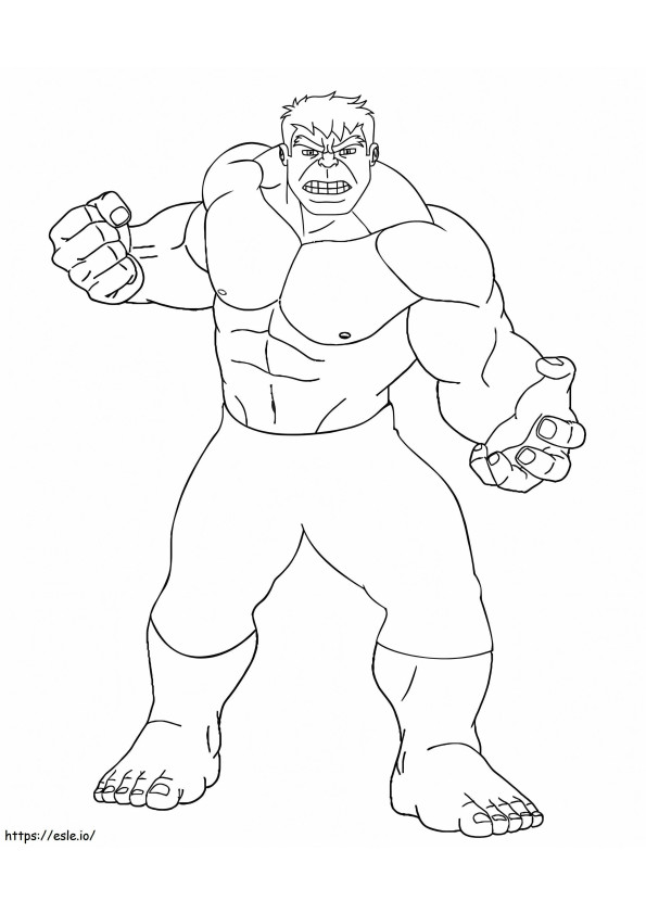 Hulk básico para colorear