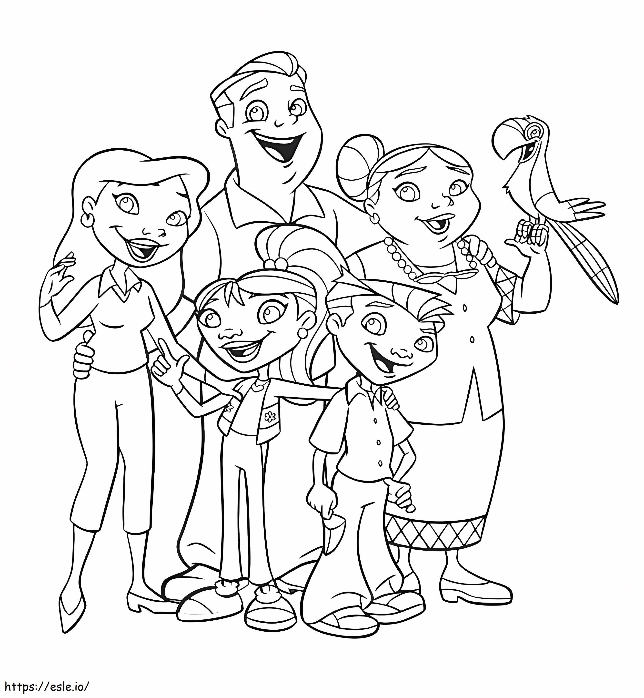 Maya And Miguel Family coloring page
