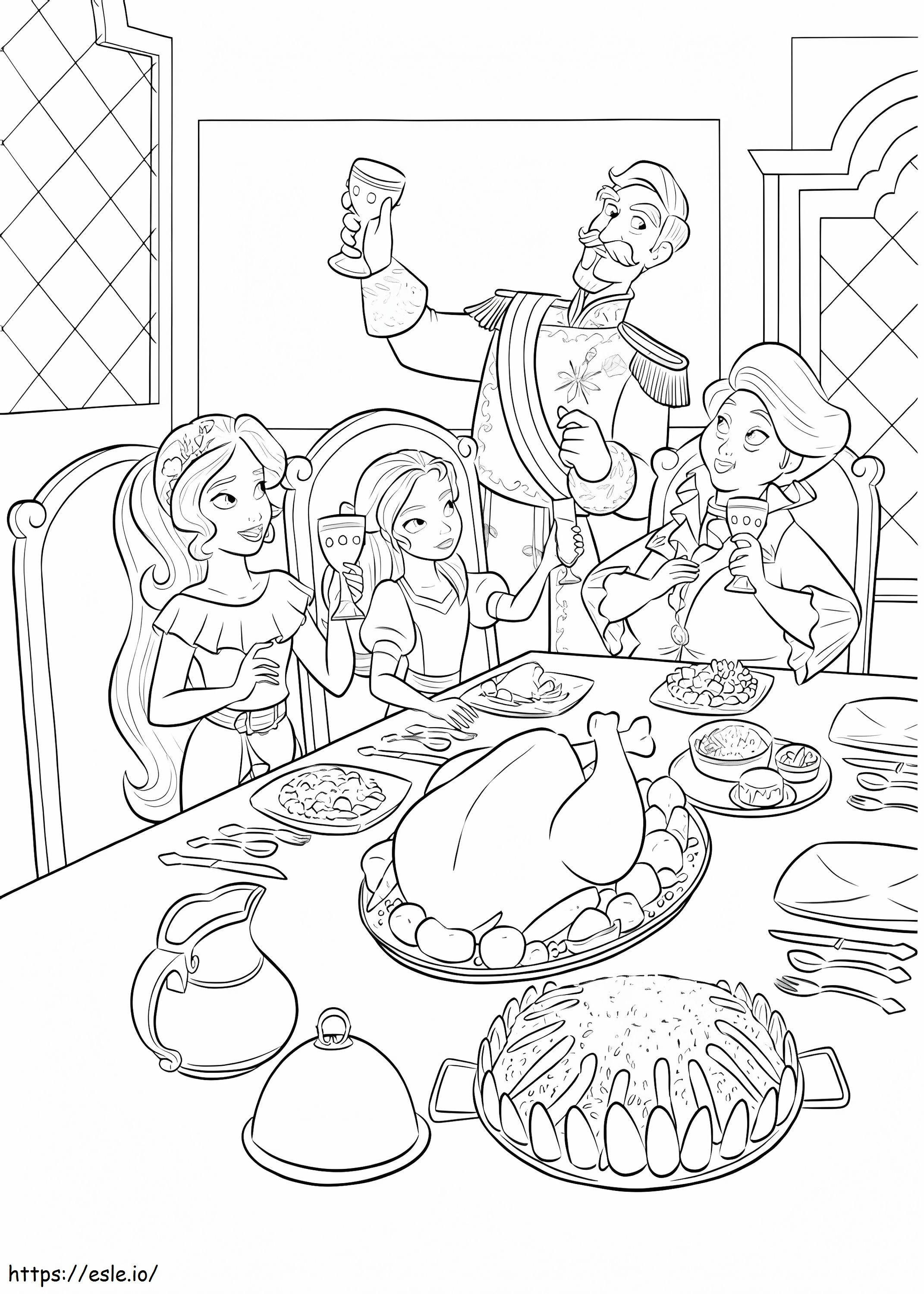 1535081524 Family Dinner Of Elena A4 coloring page