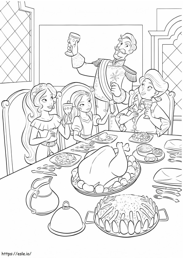 1535081524 Family Dinner Of Elena A4 coloring page