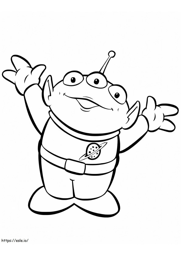 Little Green Alien coloring page