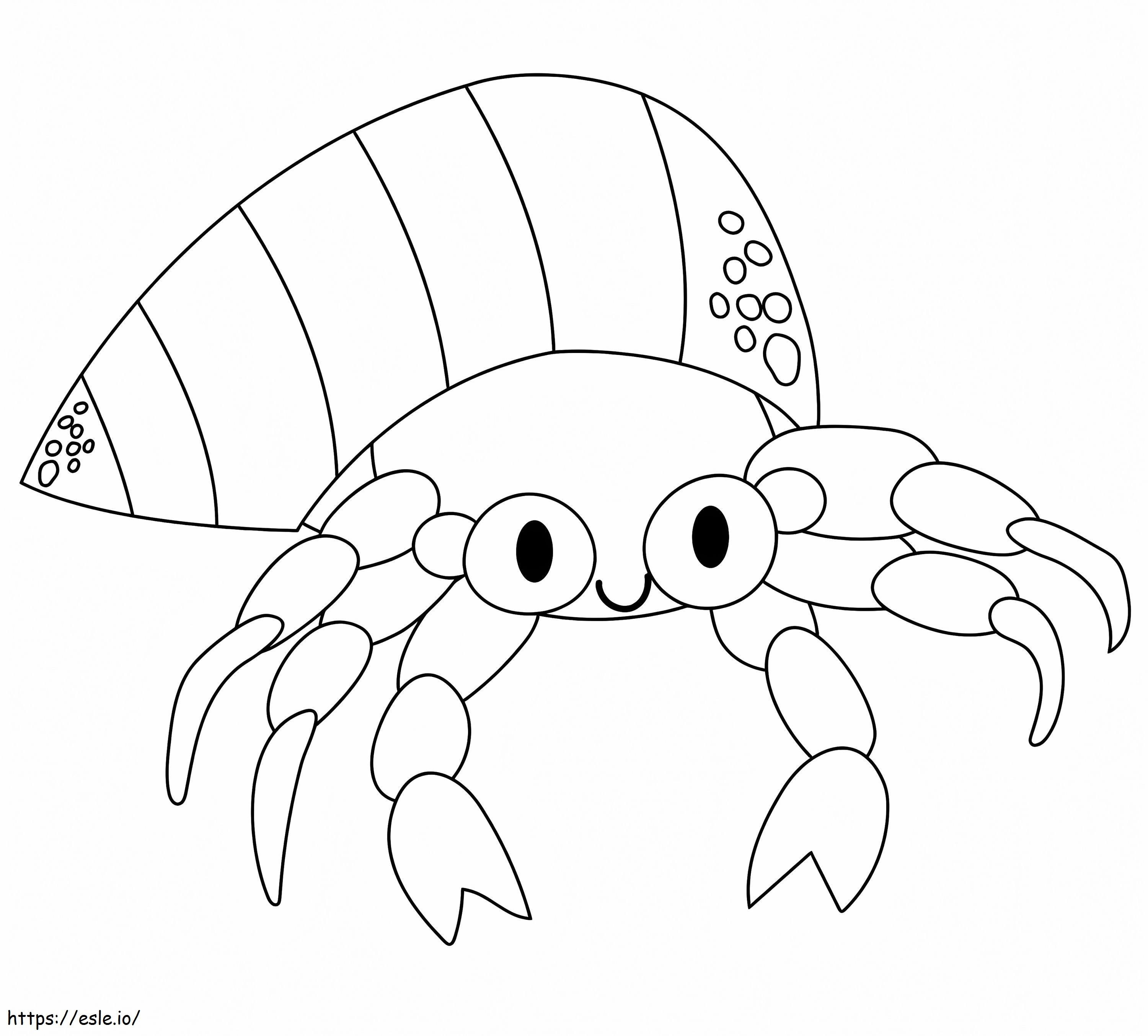 Lovely Hermit Crab coloring page