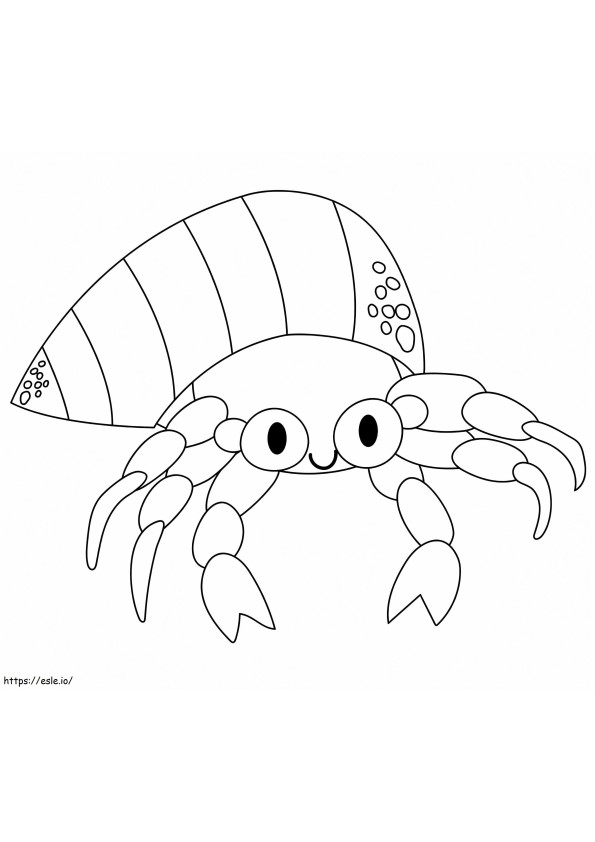 Coloriage Joli crabe ermite à imprimer dessin