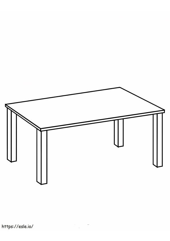 Small Table coloring page