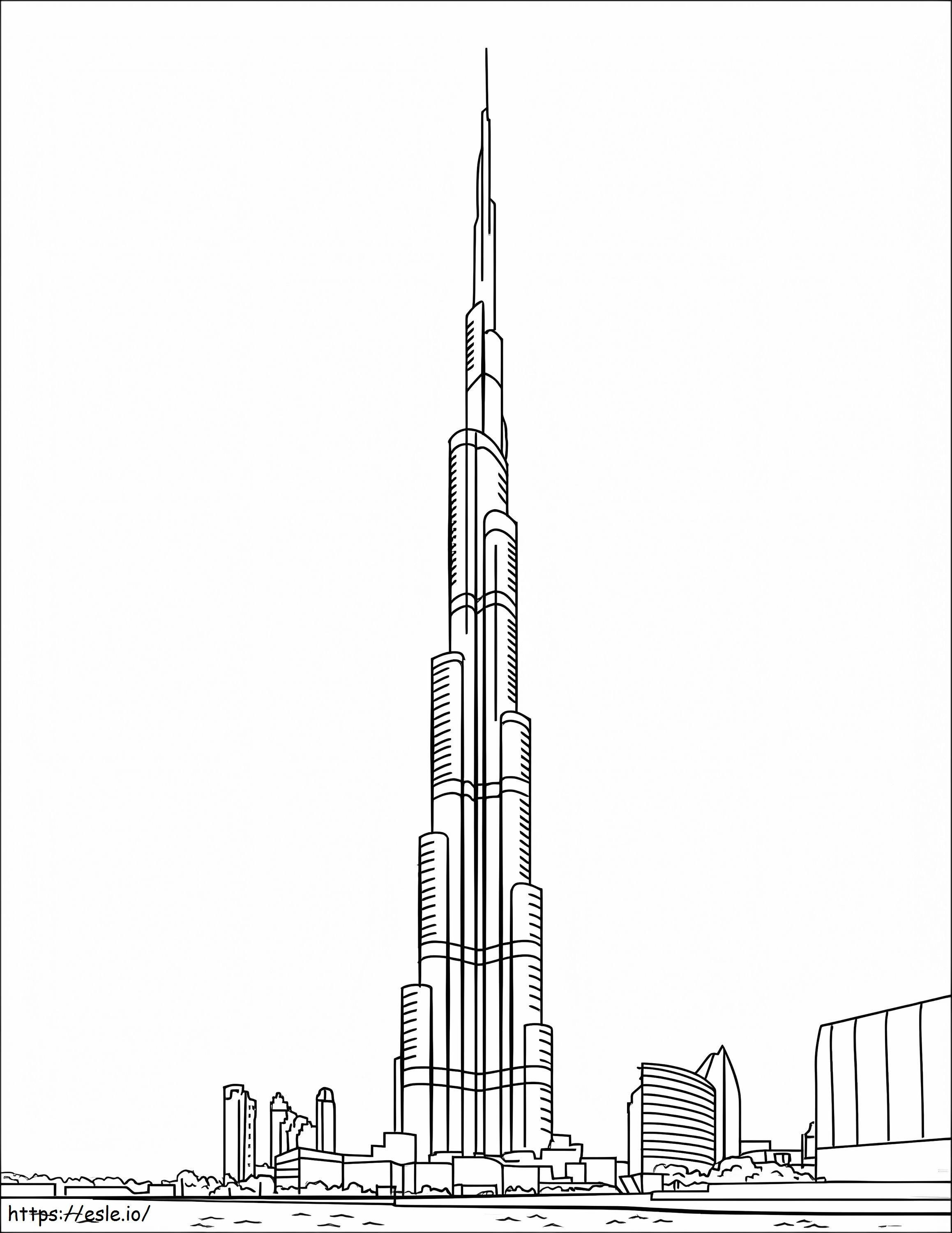 Burj Khalifa in Dubai ausmalbilder