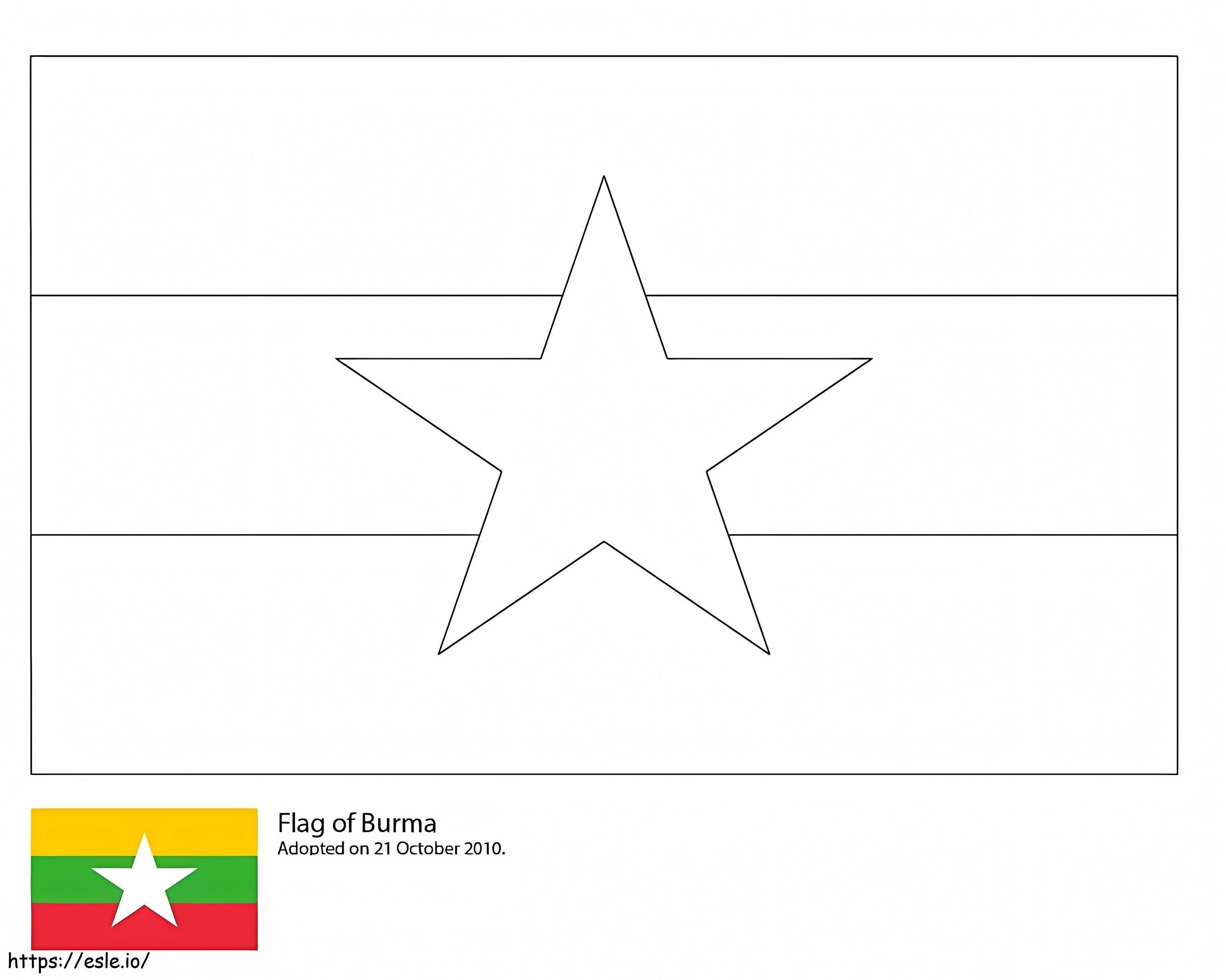Steagul Myanmar de colorat