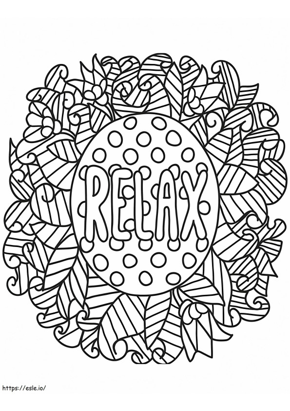 Relax coloring page