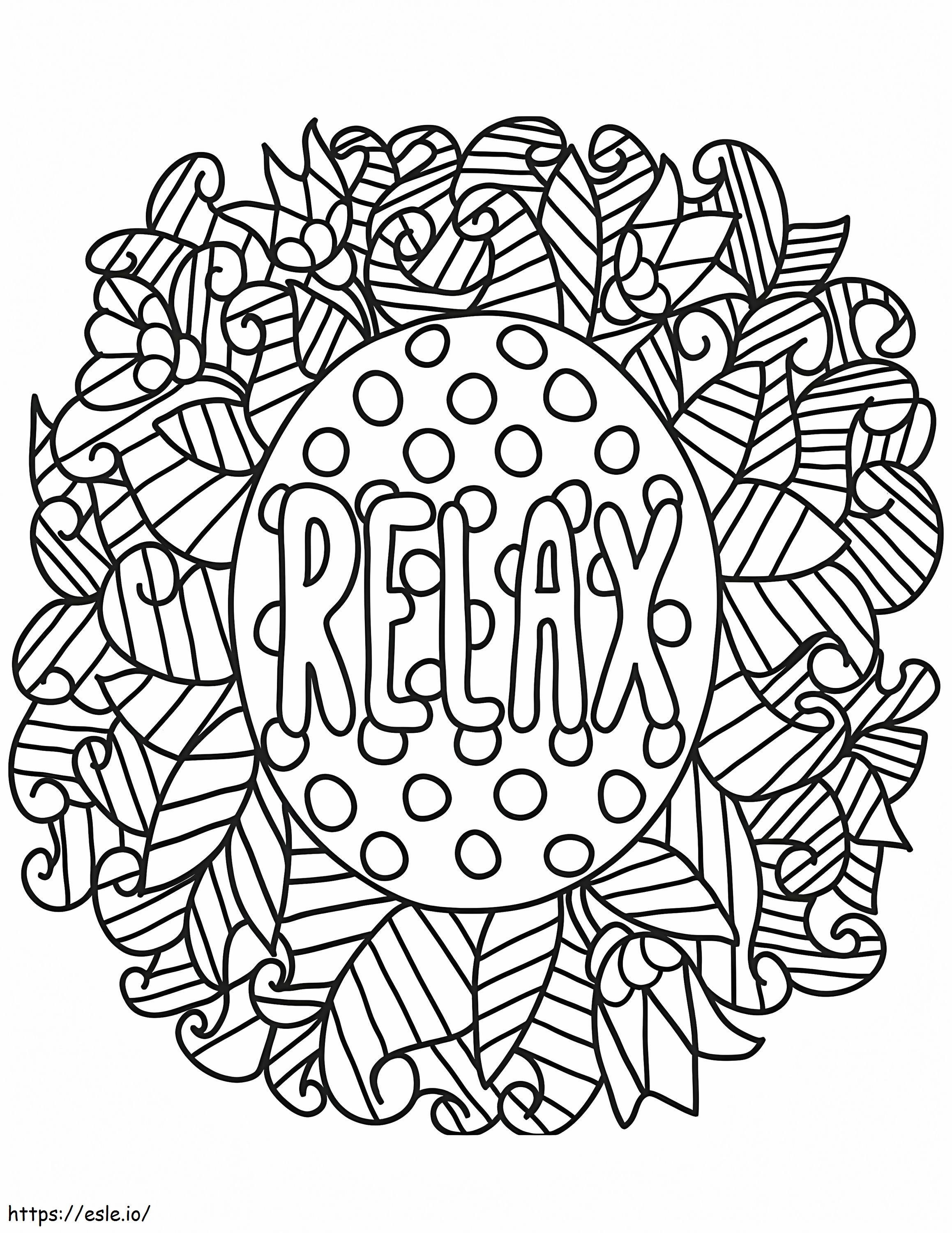 Relax Coloring Page