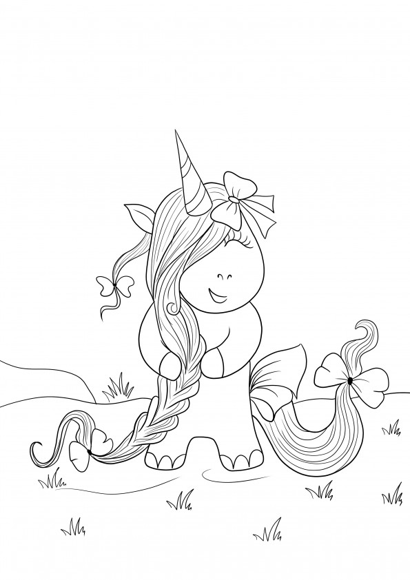 Jojo Siwa unicorn for free printing and coloring for kids