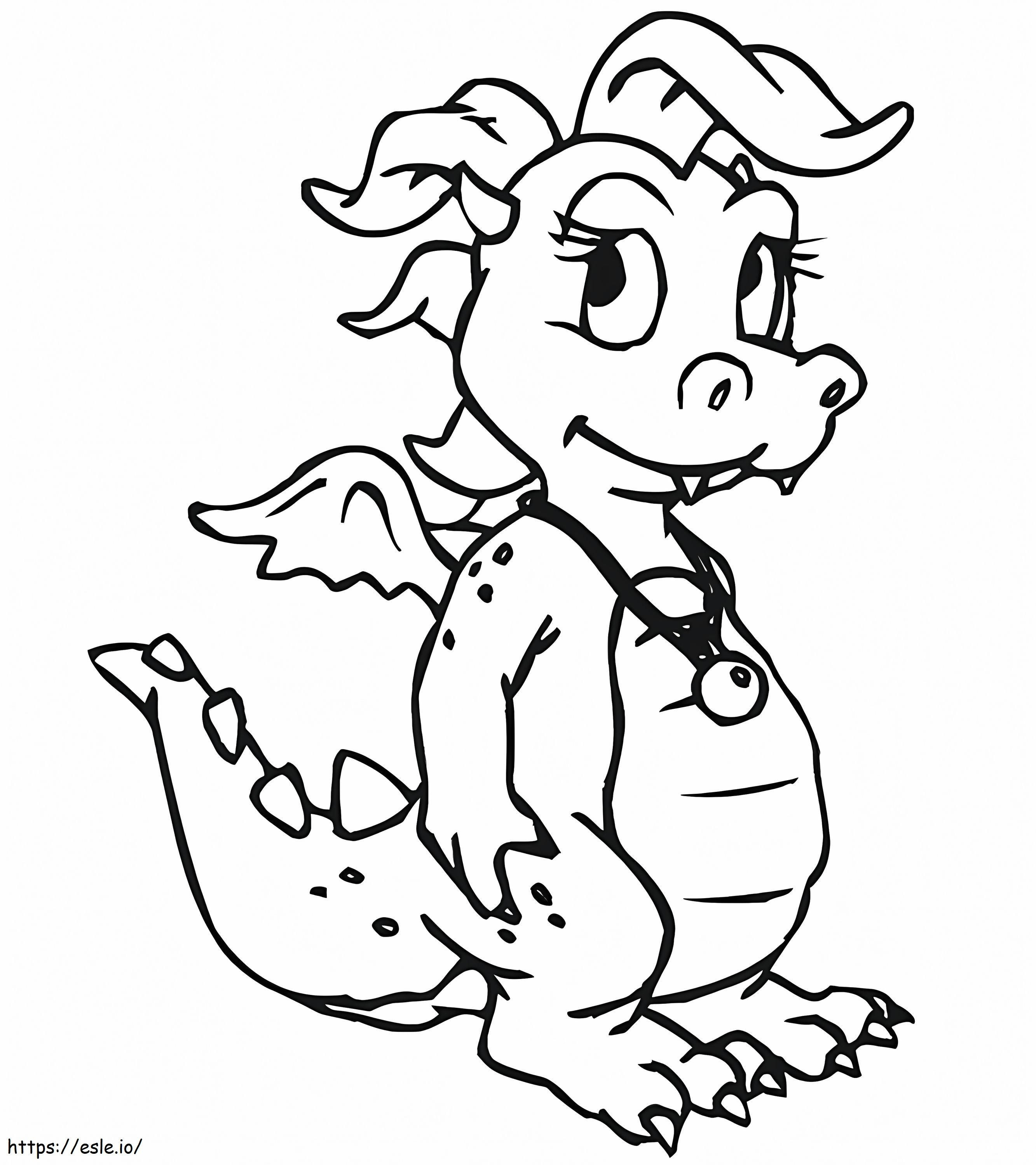 Standing Dragon coloring page