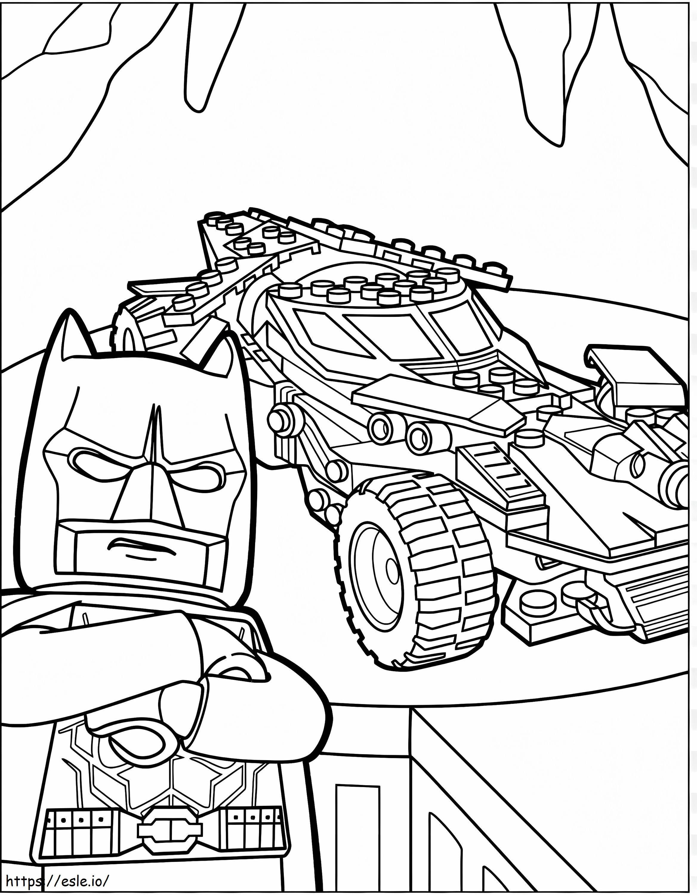 Coloriage Lego Batman dans la Batcave à imprimer dessin