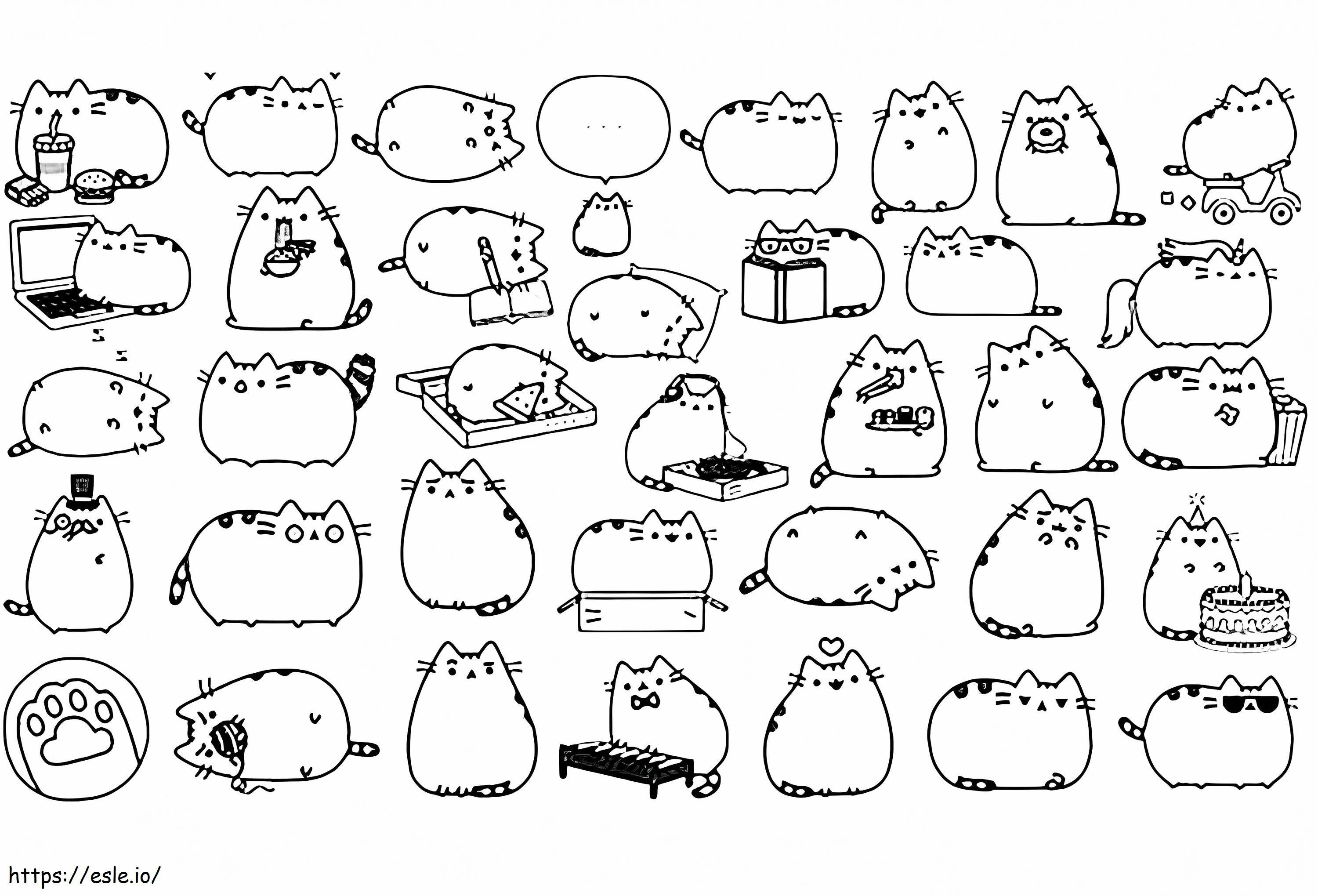 Pusheen-Katzen ausmalbilder