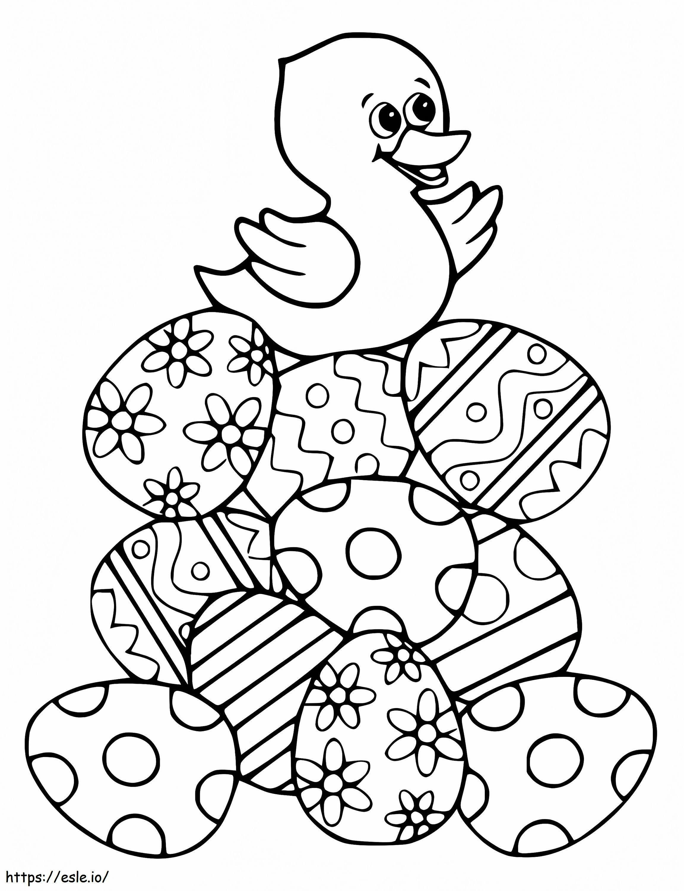 Easter Duckling coloring page