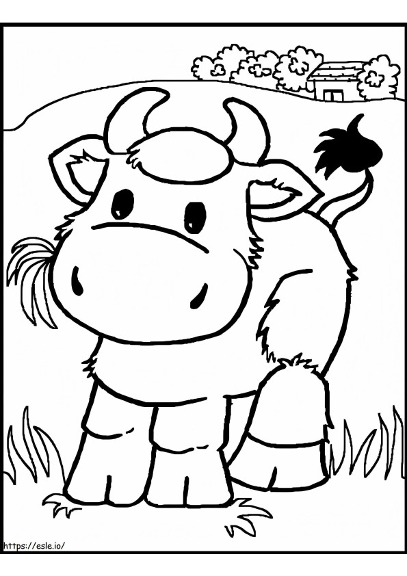 Adorable Cow coloring page