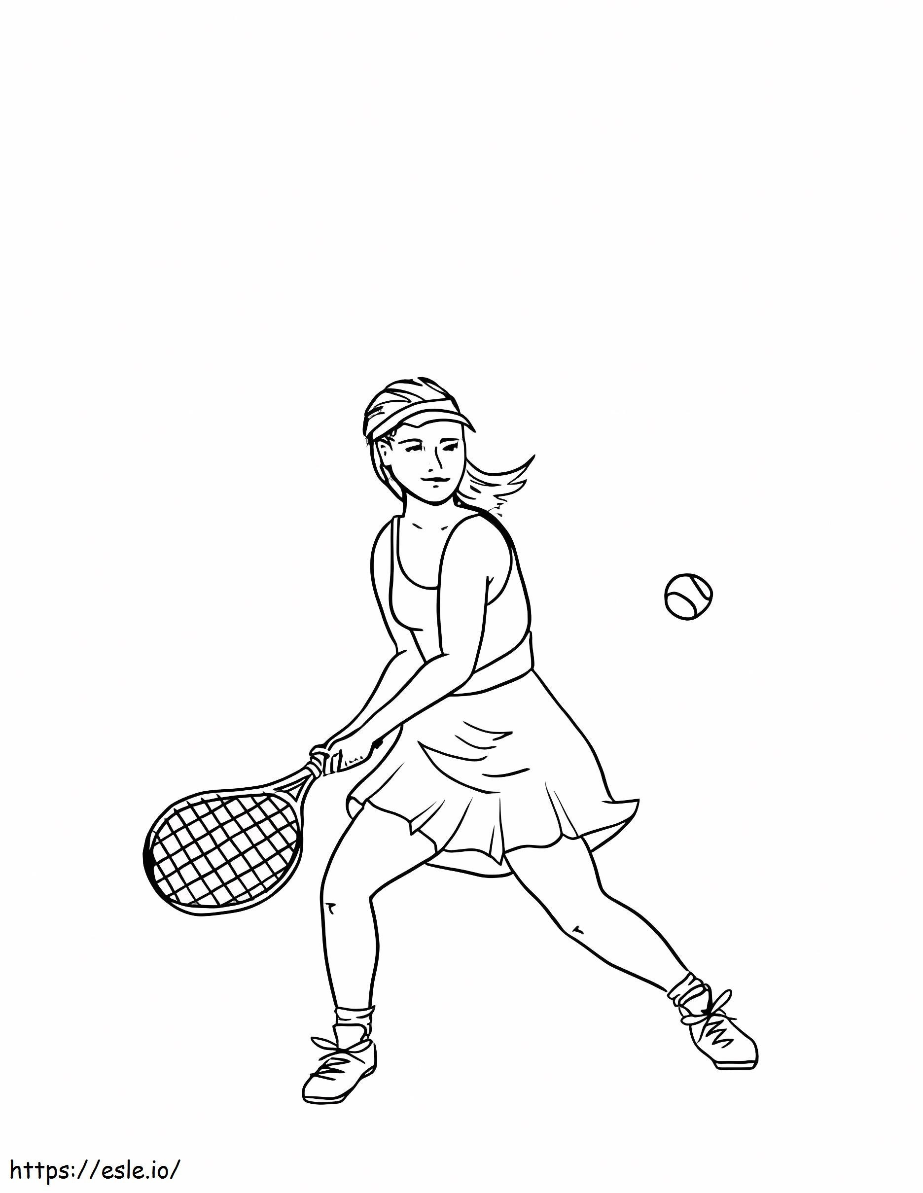 テニスが大好き ぬりえ - 塗り絵