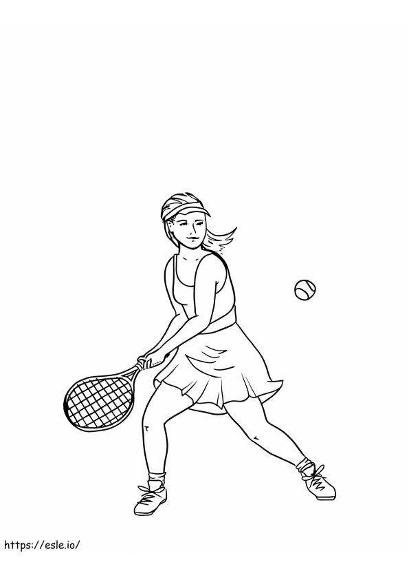テニスが大好き ぬりえ - 塗り絵
