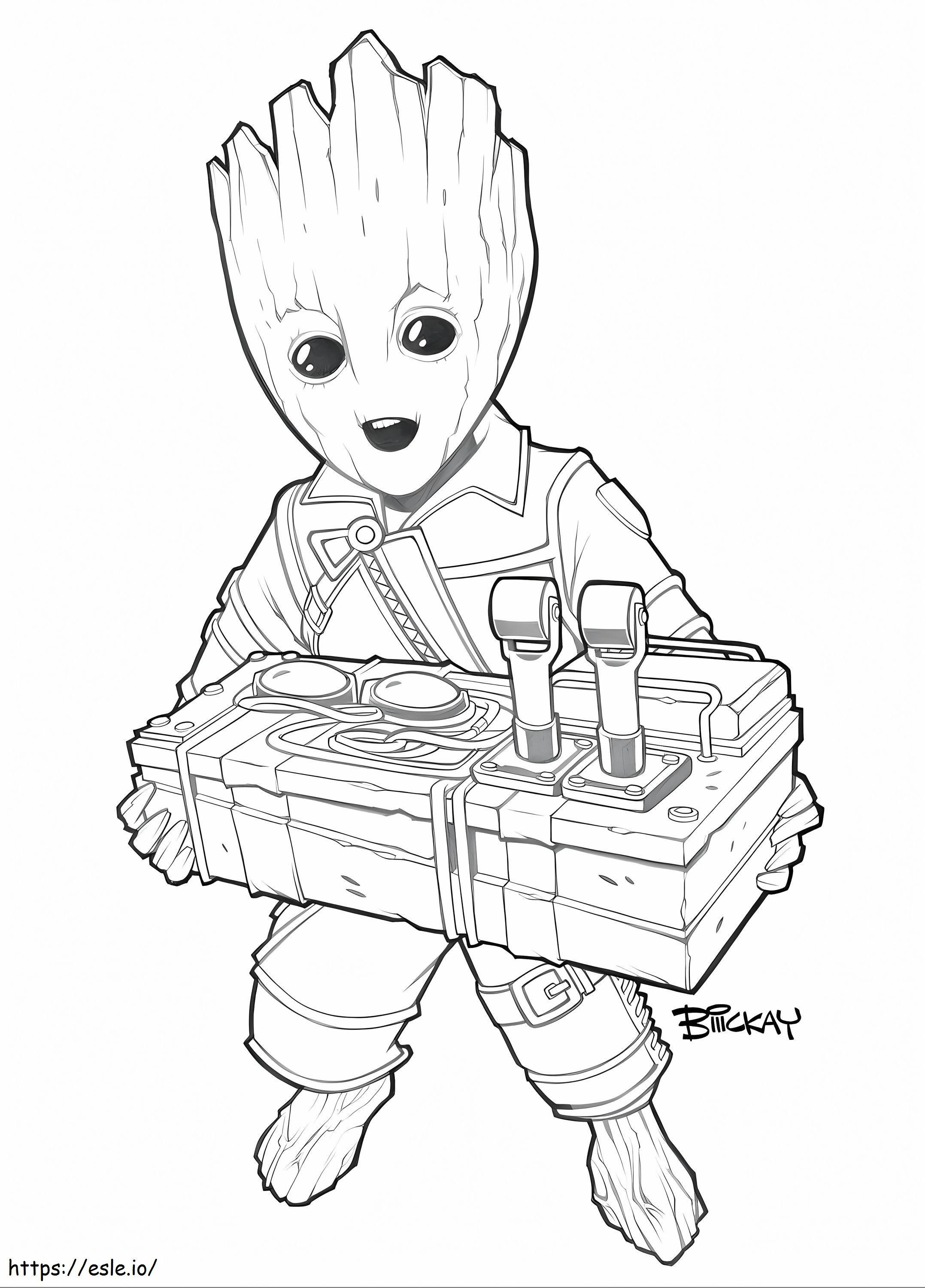 1539509072 Baby Groot Lüks Bebek Groot Rozeti Sanat Hatları Billmckay Tarafından Baby Groot'un Deviantart'ında boyama